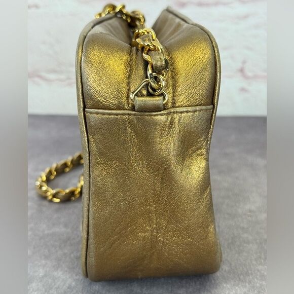 Chanel Metallic Lambskin PVC Tassel Camera Case Gold - Picture 6 of 16